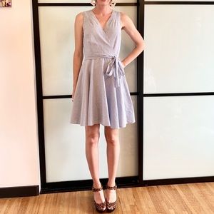 Light Blue/White Seersucker Dress, Size Small